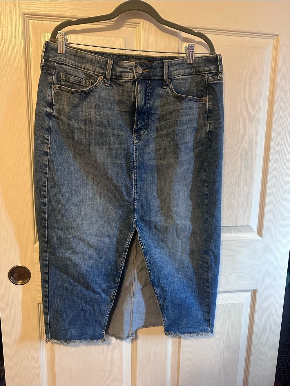 torrid Medium Blue Denim Skirt with Front Slit
